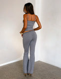 LEORA PANT GREY STRIPE