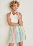 Stripe Halter Mini Dress Boardwalk Stripe