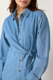 Denim Wrap Shirt Dress