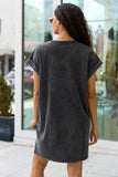 River Black Acid Wash T Shirt Dress