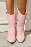 Margo Pink Midi Western Boots