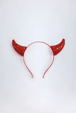 Devil Horns Headband in Fire Red