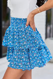 Breezy Navy Floral Tiered Skort