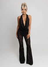 New Rules Lace Jumpsuit Black