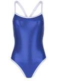 Liquid Leather One Piece Blue White