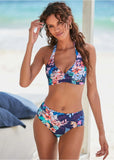 High Waist Bikini Bottom Moonlit Blooms