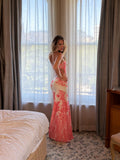 POPPI MAXI DRESS CORAL TAPESTRY