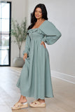 Elaine Sage Smocked Top Maxi Dress