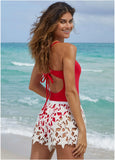 Star Lace Cover Up Shorts White