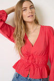 Ariana Tie Front Blouse
