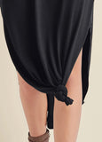 Casual T Shirt Maxi Dress Black