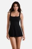 Harper Swim Dress Black Lido Rib