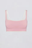 Soft Active Contrast Sports Bra in Powder Pink