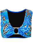 Cap Sleeve Bikini Top Jungle Canopy