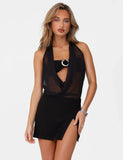 MAKENA TWO PIECE DRESS BLACK