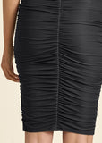 Ruched Mini Dress Jet Black
