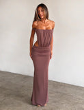 IOLLA STRAPLESS MAXI DRESS MOCHA