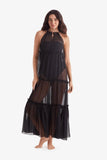 Oceana Dress Black Paradise Chiffon
