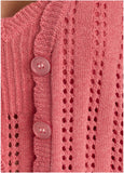 Pointelle Bell Cardigan Paradise Pink