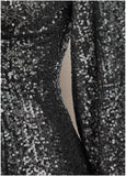 Sequin Maxi Top Gunmetal