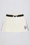 Terry Towelling Mid Rise Skort in Ivory