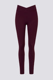 Soft Active V Waist Leggings in Burgundy