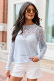 Hannah Light Blue Open Knit Sweater