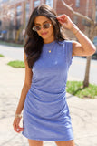 Jennie Blue Side Ruched Dress