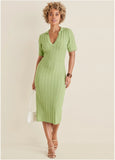 Pointelle Sweater Dress Mint
