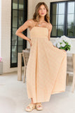 Adele Yellow Plaid Maxi Dress