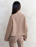 LENNEX JACKET TAN PINSTRIPE