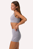 Super Sculpt Seamless Backless Sports Bra in Grey Marl
