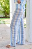 Blue Stripe Crochet Cover Up Pant