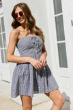 Kolby Black and White Gingham Dress