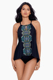 DD Cup Peephole Tankini Top in Precioso