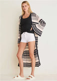 Stripe Duster White Multi