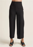 Crop Wide Leg Pants Black