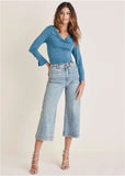 Sophia Wide Leg Crop Jeans Light Wash