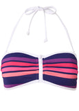 Bandeau Bikini Top Sunburst Stripe