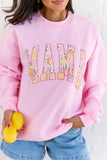 Mama Block Lemons Light Pink Graphic Sweatshirt