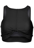 Knot High Neck Top Black Beauty