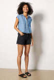 Reworked Denim Short Sleeve Shirt