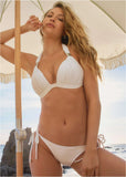 Goddess Push Up Halter Top Pearl White
