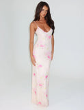 OSIRIS DRESS PINK FLORAL WATER COLOUR FLORAL