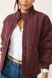 Cranberry Juice Quilted Jacket