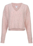 V Neck Sweater Pink Multi
