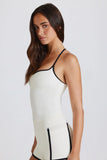 Soft Active Cross Back Tank Top in Ivory