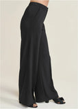High Rise Wide Leg Trousers Jet Black