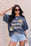 Play Something Country Charcoal Oversized Graphic Tee