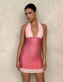NAVIA DRESS RED RED CHECK
